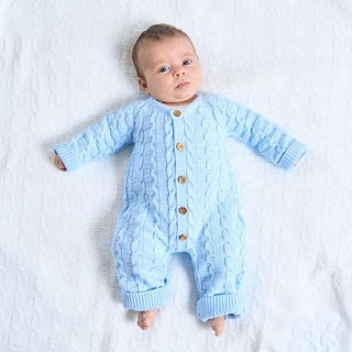 Dandelion Clothing Basket Weave Onesie Sky Blue