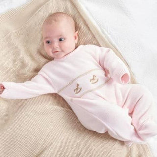 Dandelion Clothing Knitted Rocking horse Onesie In Pink
