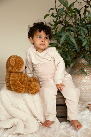 Mintini Beige Teddy Fur Tracksuit MB6035