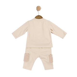 Mintini  Boys Beige Teddy Fur Tracksuit MB6035B Borg Tracksuit